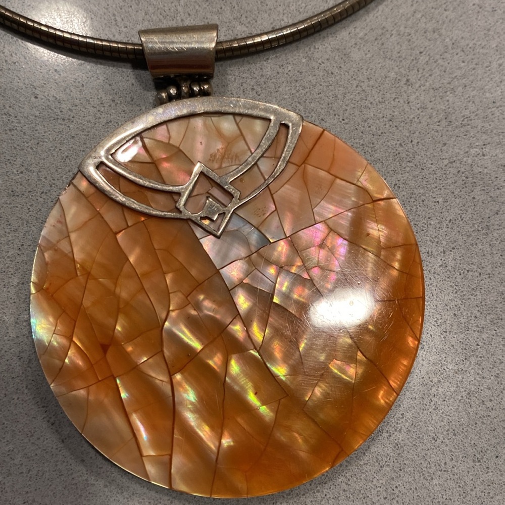 Free People Anthropologie Zara Choker Necklace Medallion Shell Modern Beach Boho